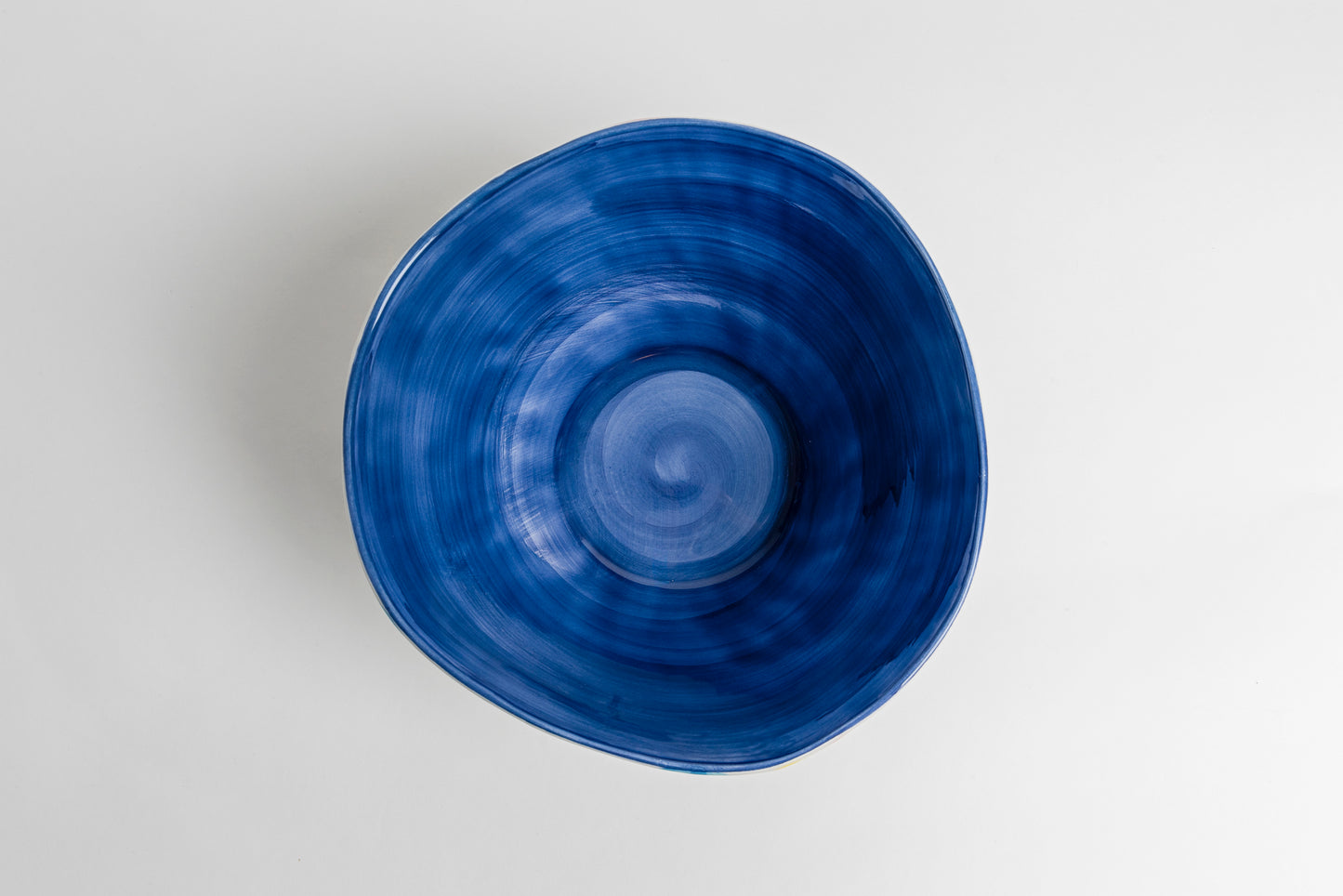 Ciottola cerchi profonda blu media