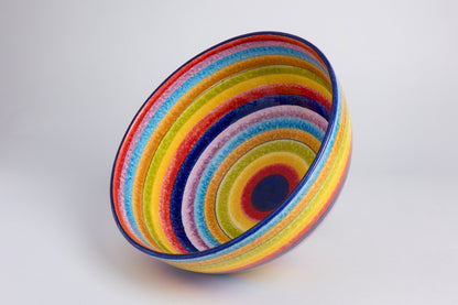 Ciotola righe colorate grande