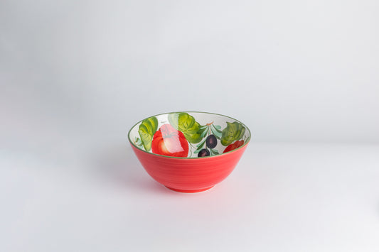 Ciotola pomodoro e oliva rossa media