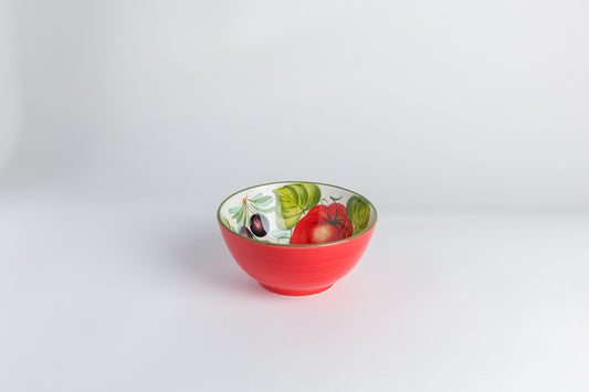 Ciotola pomodoro e oliva rossa piccola